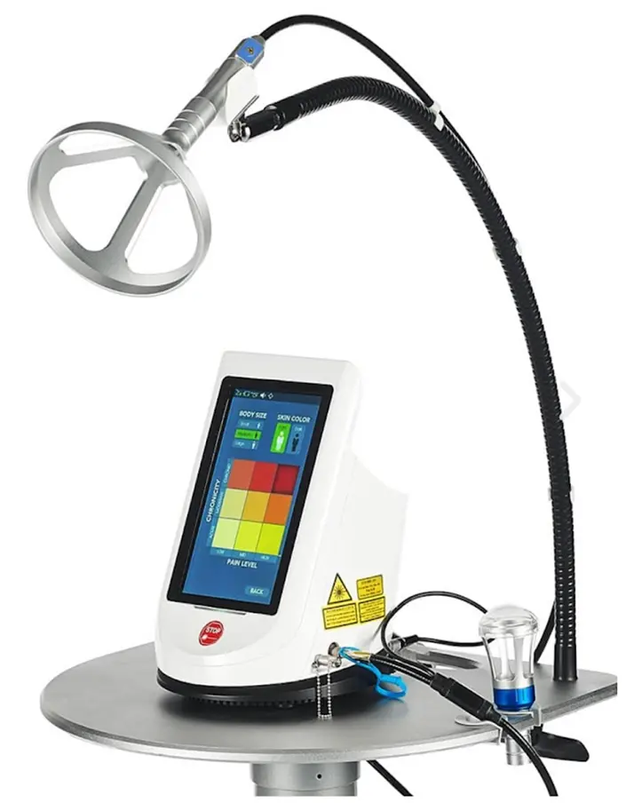 The laser therapy machine.